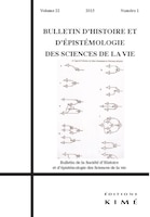 Bulletin d'histoire et d'épistémologie des sciences de la vie, v. 22, no 02