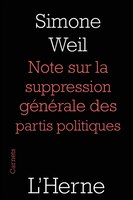 Notes sur la suppression générale des partis politiques