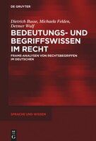 Bedeutungs- und Begriffswissen im Recht