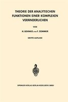 Theorie Der Analytischen Funktionen Einer Komplexen Veränderlichen