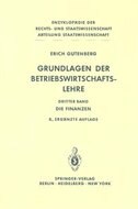 Grundlagen der Betriebswirtschaftslehre: Die Finanzen