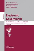 Electronic Government: 9th International Conference, EGOV 2010, Lausanne, Switzerland, August 29 - September 2, 2010, Proc