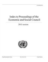 Index To Proceedings Of The Economic And Social Council 2015