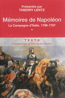 Mémoires de Napoléon tome 1 : la campagne d'Italie 1796-1797