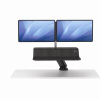 Lotus RT Sit-Standing Desk Converter Black Dual