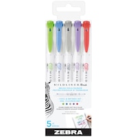 Zebra Dual Brush 5 Pack Cool