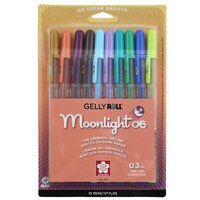 Gelly Roll Moonlight 06 Fine Point Gel Ink Pens, 58173 10-Piece Set, Earth & Jewel Tone Assorted Colors