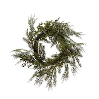 BOXWOOD & PINE WREATH 24"