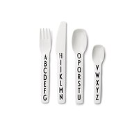 Design Letters Kids Cutlery Set - White
