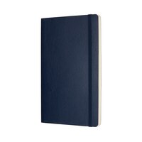Moleskine Soft Cover Large Plain Classic Notebook Sapphire Blue Cover