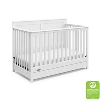 HADLEY 4-IN-1 CONVERTIBLE CRIB WITH DRAWER, WHITE