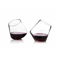 Rolling Crystal Wine Glasses Set of 2