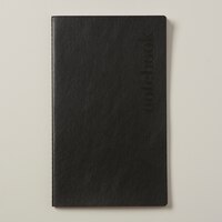 LARGE LEATHERETTE CAHIER JOURNAL, BLACK