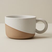 OUI RUSTIC DIAGONAL MUG WHITE