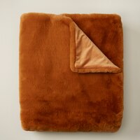 FAUX FUR THROW BLANKET, SIENNA