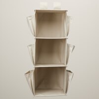 HANGING CLOSET STORAGE ORGANIZER, IVORY