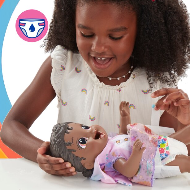 Baby Alive Bebe Mini Licorne Licorne Accessoires Boit Et Fait Pipi Cheveux Noirs Pour Enfants De Baby Alive Jouets Www Chapters Indigo Ca