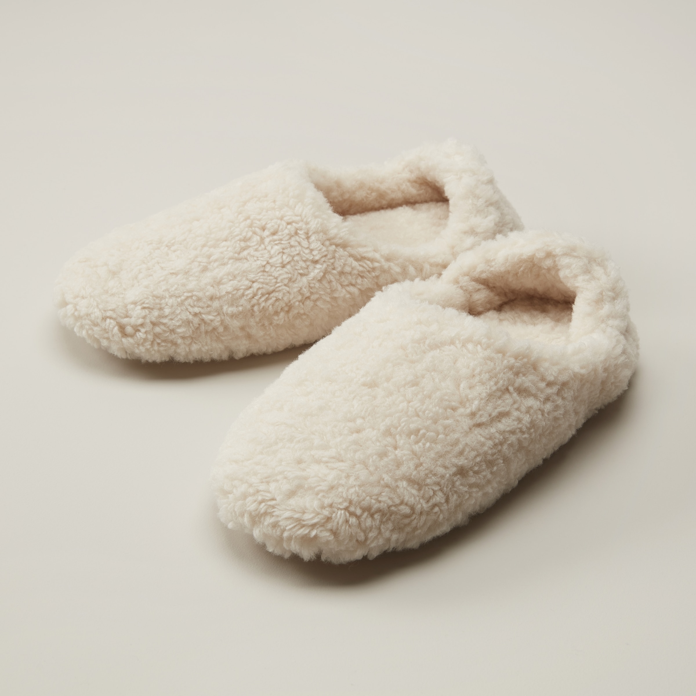 faux shearling slippers