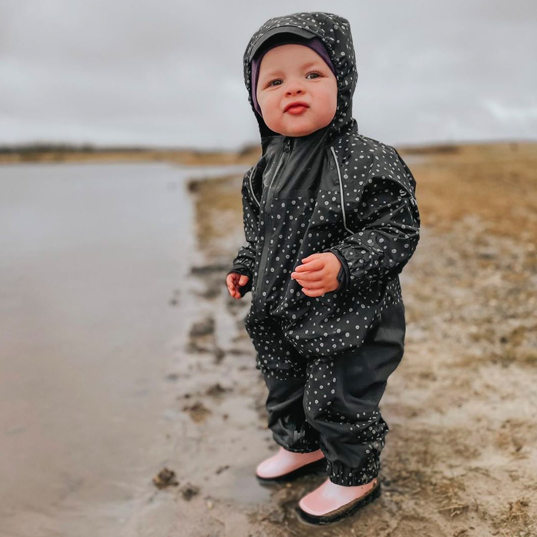 Stonz Reflective Polka Dot Rain Suit 