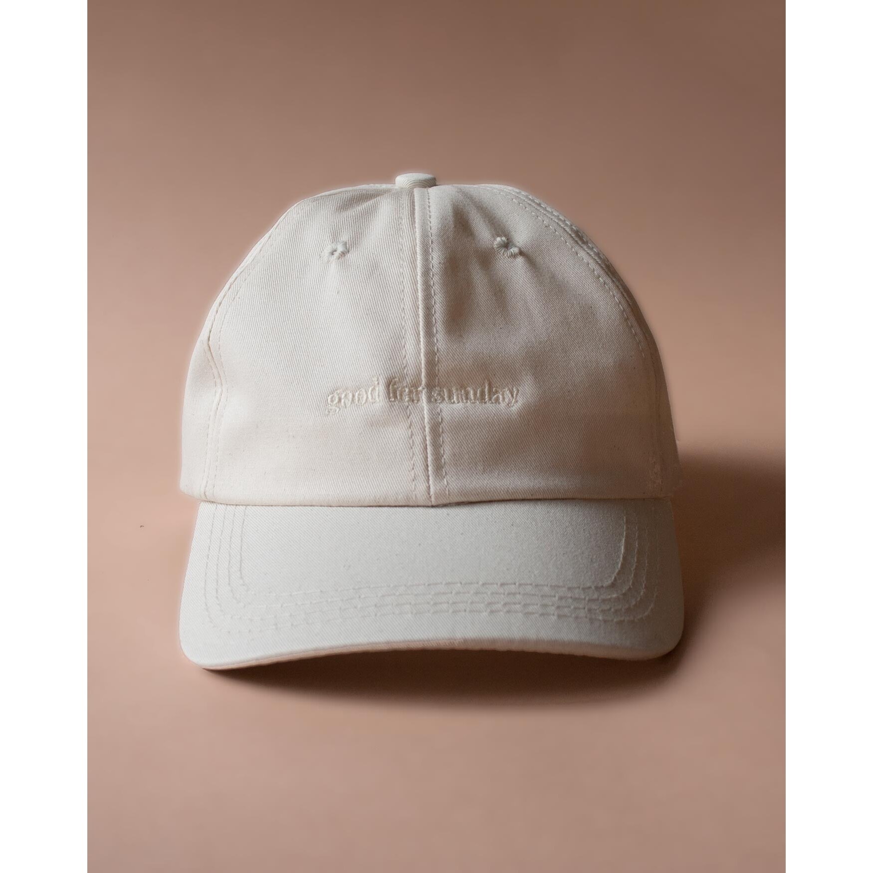 Good For Sunday Organic Cotton Dad Hat, Natural