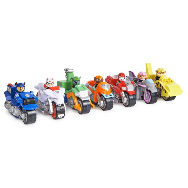 PAW Patrol, Moto Pups Marshall’s Deluxe Pull Back Motorcycle Vehicle with  Wheelie Feature and Figur...