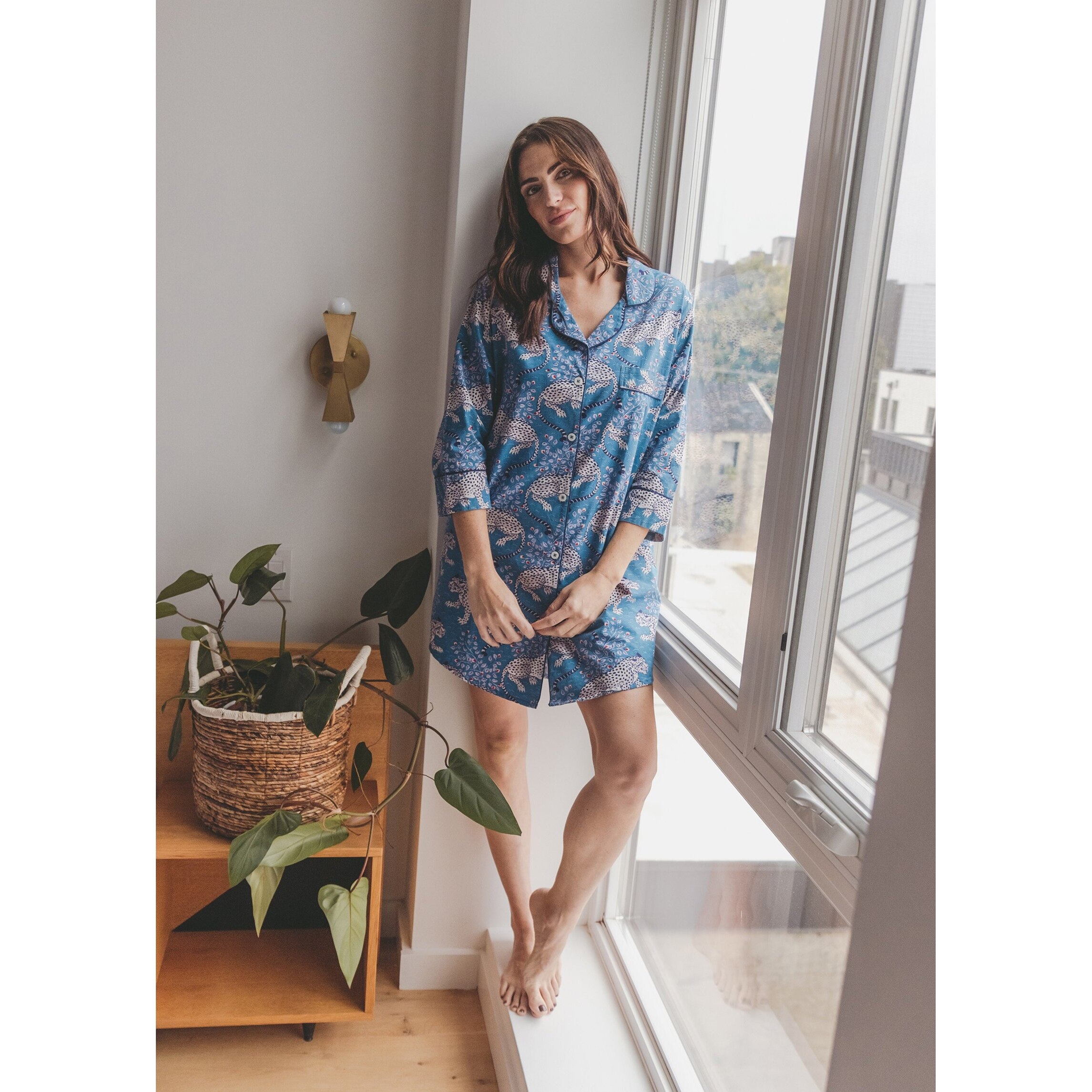 Bagheera Sleep Shirt, Indigo Small by 