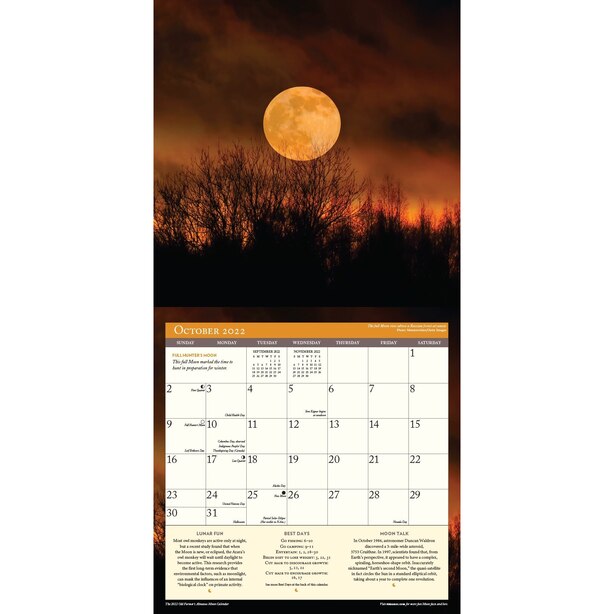 2022 Old Farmer's Almanac Moon Calendar By Old Farmer's Almanac | Gifts |  Www.chapters.indigo.ca