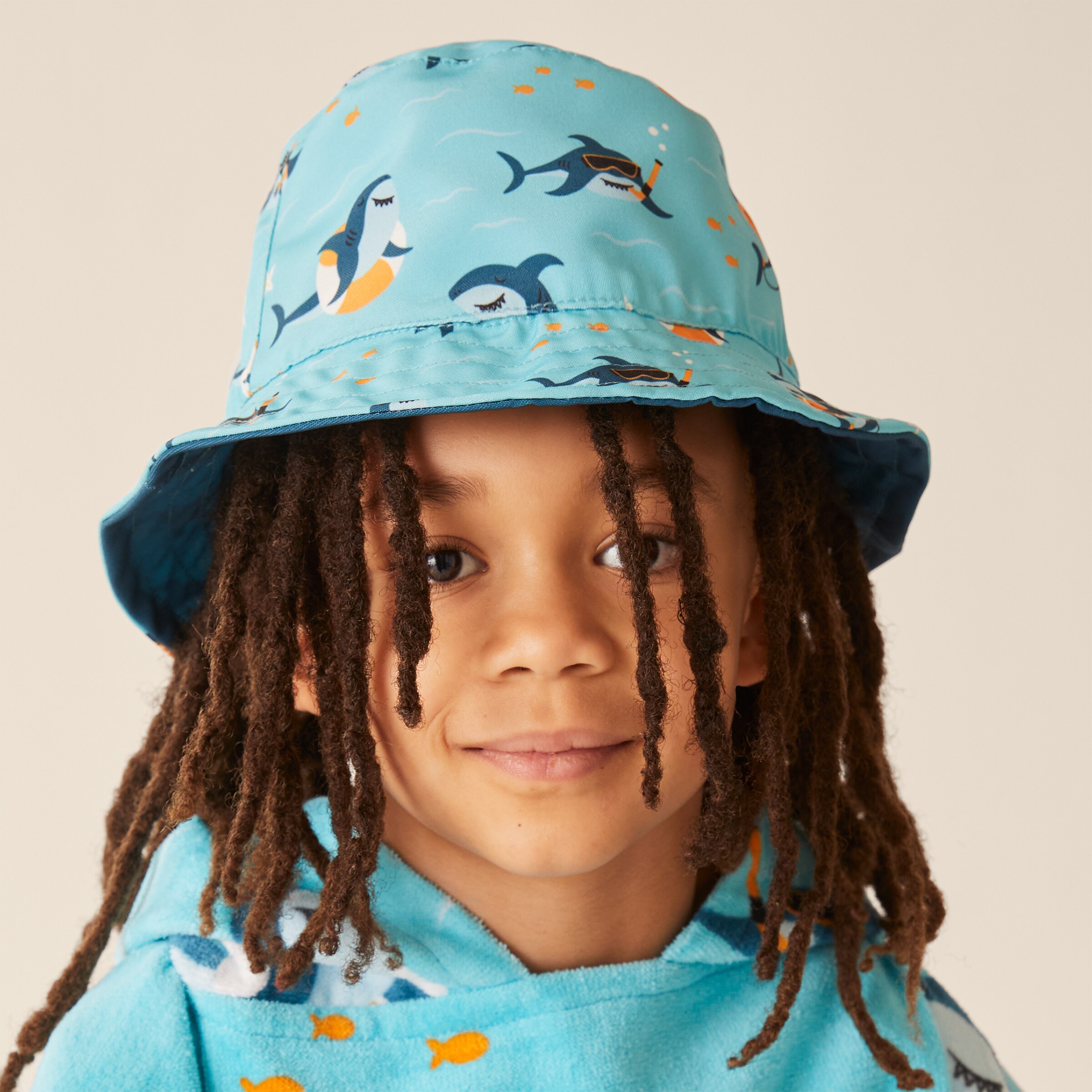 PRINTED SUN HAT, SHARK by Wonder Co 
