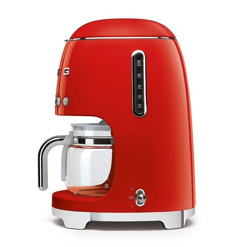 Smeg Drip Filter Coffee Machine, Red, 10 cup