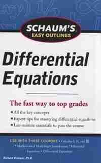 Schaum's Easy Outline of Differential Equations, Revised Edition by Richard Bronson