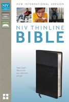 Niv, Thinline Bible, Imitation Leather, Black, Red Letter Edition