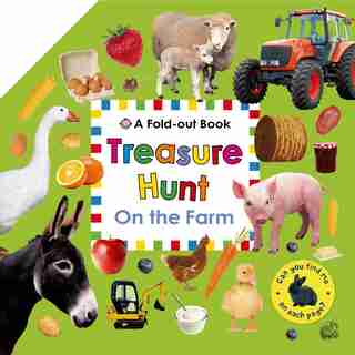Treasure Hunt: On the Farm: A Fold-out Book by Roger Priddy