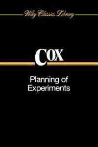 Planning of Experiments by D. R. Cox