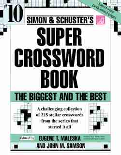 Simon & Schuster Super Crossword Book #10 by John M. Samson