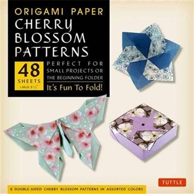 Origami Paper- Cherry Blossom Patterns Large 8 1/4" 48 Sh: Tuttle Origami Paper: High-quality Double-sided Origami Sheets Printed With 8 Different Patterns (i by Tuttle Publishing