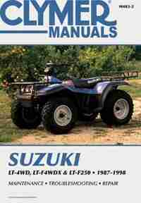 Suzuki Lt-4wd, Lt-wdx & Lt-f250 1987-1998 by .. Penton Staff
