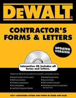 Dewalt® Contractor's Forms & Letters by Paul Rosenberg