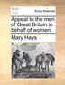 Appeal To The Men Of Great Britain In Behalf Of Women. Paperback | Indigo Chapters
