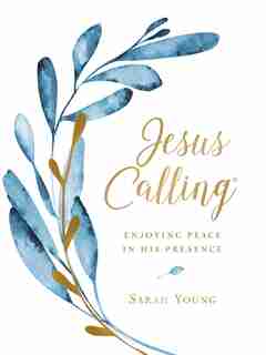 Jesus Calling: Enjoying Peace In His Presence, Large Text Cloth Botanical, With Full Scriptures by Sarah Young