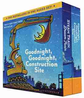 Goodnight, Goodnight, Construction Site And Steam Train, Dream Train Board Books Boxed Set (board Books For Babies, Preschool Books, Picture Books For Toddlers) by Sherri Duskey Rinker