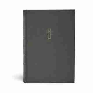 CSB Large Print Ultrathin Reference Bible, Charcoal Cloth-Over- Board, Black Letter ED by CSB Bibles by Holman