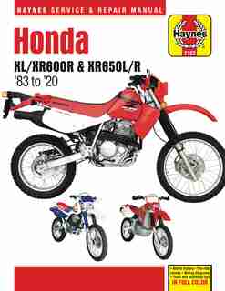 Honda Xl/xr600r & Xr650l/r: '83 To '20 - Haynes Service & Repair Manual by Editors Of Haynes Manuals