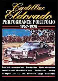 Cadillac Eldorado 1967-78 Performance Portfolio by R.M. Clarke