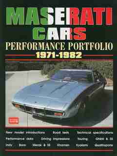 Maserati Cars 1971-1982 -Performance Portfolio by R.M. Clarke