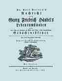 Nachricht von Georg Friedrich Händel's Lebensumständen. (Faksimile 1784. Facsimile Handel Lebensumstanden.) by Karl (Charles) Burney