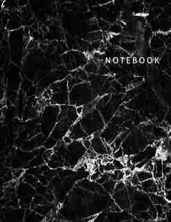 Notebook: Blank Unlined Notebook, Black Marble Cover, Large Sketch Book 8.5 X 11 by The Whodunit Creative Design