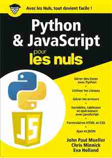 PYTHON & JAVASCRIPT MEGAPOCHE POUR LES NULS de Emily A. Vander Veer