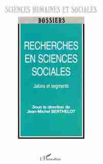 Recherches en sciences sociales by COLLECTIF