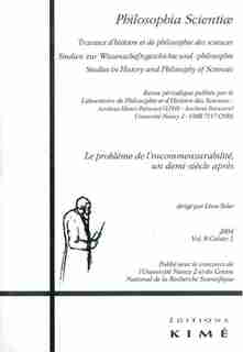 Philosophia Scientiae, v. 08, cahier 01 by Léna Soler