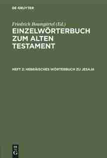Hebräisches Wörterbuch zu Jesaja by No Contributor